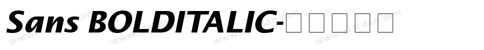 Sans BOLDITALIC字体转换